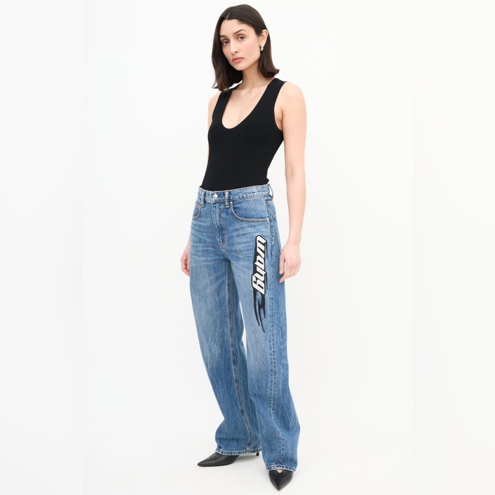 Alexander Wang Balloon Jeans Embroidered Logo